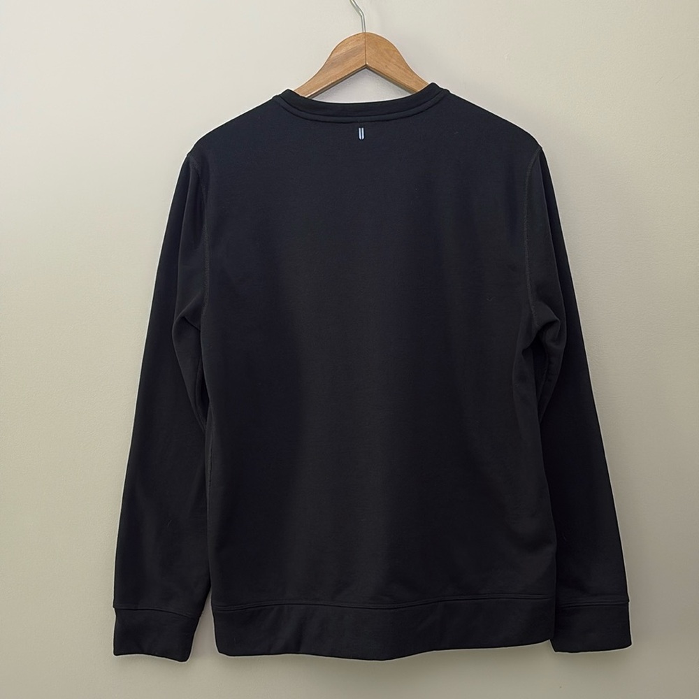 NOBULL Athletic Sweatshirt Mens Fleece Lined Long Sleeve Pullover Black Size L - Picture 4 of 10